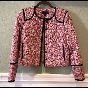 J.crew liberty pink quilt jacket
